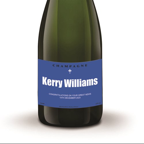 Buy And Send Personalised Champagne - Jules Feraud, Brut- Blue Label Gift Online